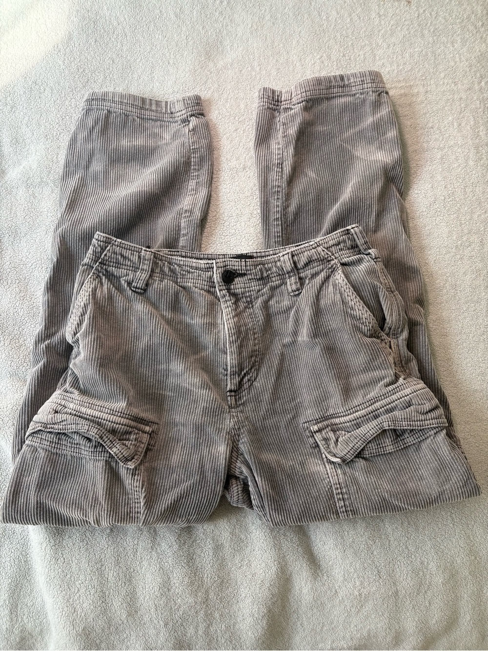 BDG gray corduroy cargo pants
